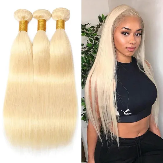 Brazilian 613 Color  Human Hair Blonde Bundles Straight Hair  6-26 Inch bundles In Wholesale Free Shipping