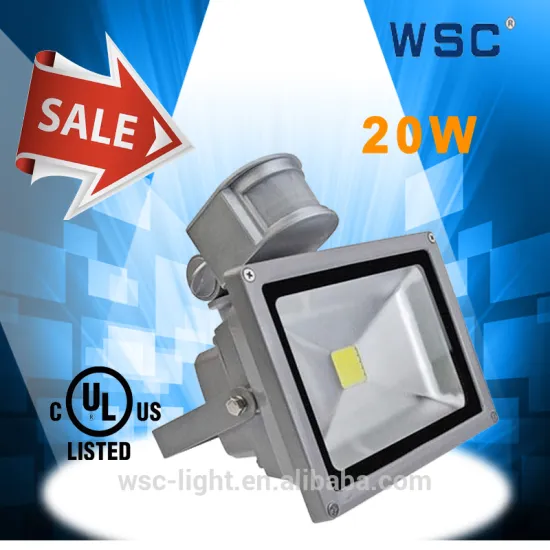 Hot Sale UL 5 Years Warranty IP65 Motion Sensor 20W LED Flood Light TUV Manufacturer