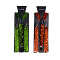 Mens Sequin Suspenders Polyester Fancy Dress Braces