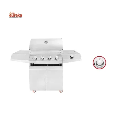 European Style Stainless Steel Outdoor Built in Instant 2 in 1 Ideas BBQ Grill with Flat Top