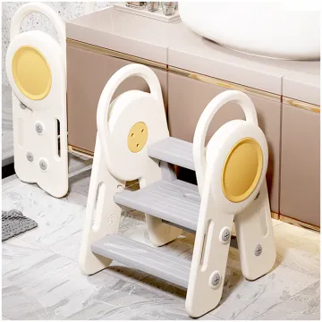 18 Inch Multi-Height Folding Plastic Step Stool for Kids