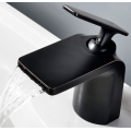 Bathroom sink faucet waterfall gold black chrome single handle hot cold water basin mixer tap deck mounted vessel sink faucet