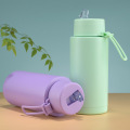 Large capacity straw outdoor portable sports water cup