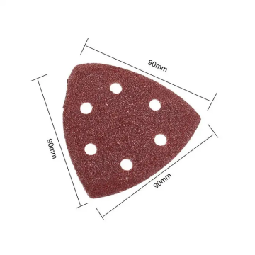 90 x 90 mm 6 Lochdreiecks -Sandpapier zum Mahlen