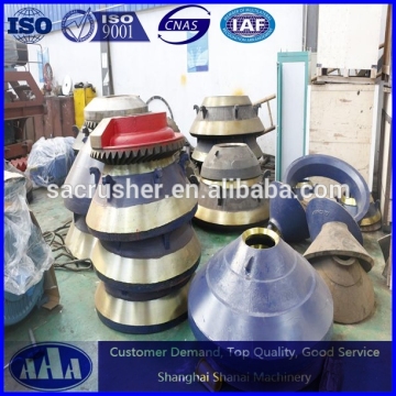 High manganese steel casting mn13cr2 cone crusher concave and mantle parts,cone crusher parts,mantle and concave