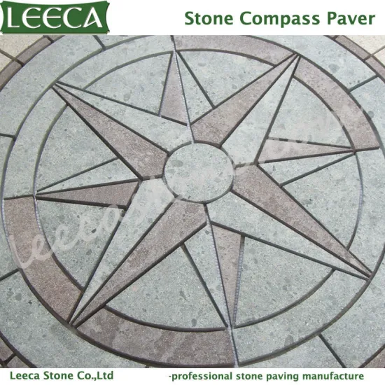Patio paving natural stone granite compass