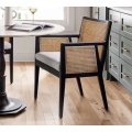 Sillas de muebles para el hogar modernas nórdicas al por mayor con forma de respaldo de forma de respaldo silla de comedor de madera maciza