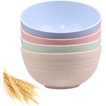 Durable wheat straw fiber bowls for microwave heating