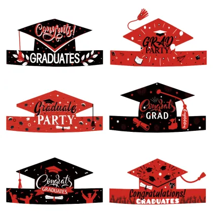 Graduation Party Supplies: Decorative Paper Hats and Props