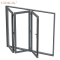 Aluminum horizontal folding exterior bi fold balcony window