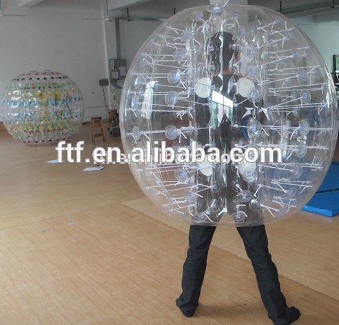 shenzhen factory custom size transparent pvc giant human inflatable bumper bubble ball for adult