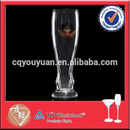Manufacture fancy 20oz clear wheat beer glass