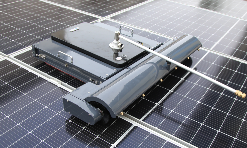 Solar panel washing
