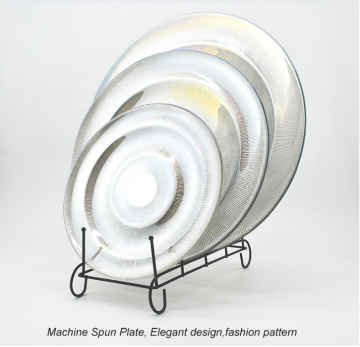 Glass Plate With Electroplate Silver Color