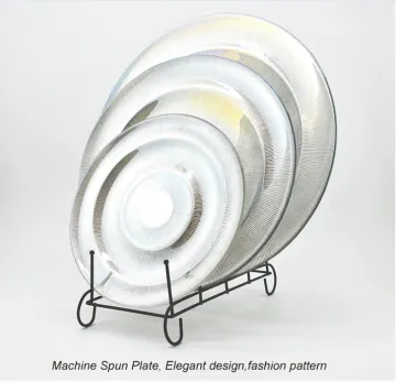 Glass Plate With Electroplate Silver Color
