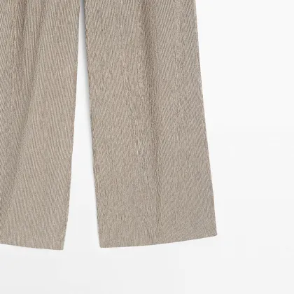 Women's minimalist workplace OL style striped casual pants