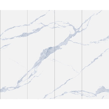800x2600 White Sintered Stone Tile 9mm for Living Room Floors and Walls