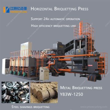 Horizontale Metallchips Brikettingpresse