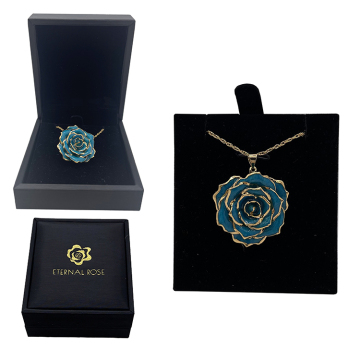 Wholesale Valentine's Day Gifts: Women's Sterling Silver Jewelry - Rose Flower Shaped Pendant Necklaces