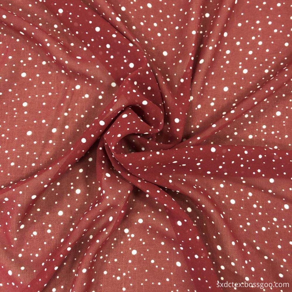 Magic Red Starts Printed Fabric