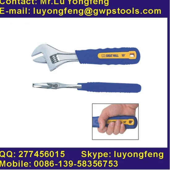 Adjustable Wrenches heavy duty with rubber handle cover