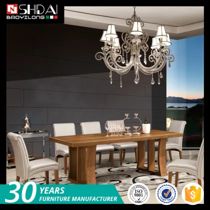 Modern long narrow dining table / pictures of dining table with 6 seater/ wooden base for dining table A-18