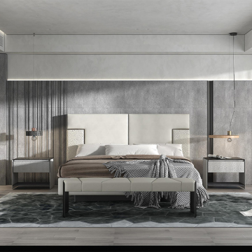 Top Grain Italian Bedroom Furniture Sets: Including Extendable Headboards, Leather Bed Frames, and Tufted King Size Beds