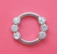 Rhinestone decorative metal ring