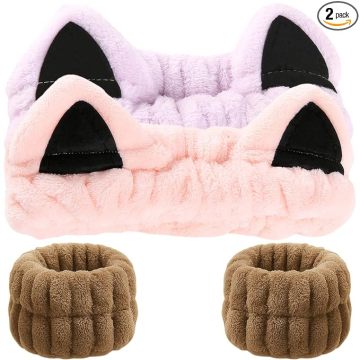 Girls Makeup Hair Headband and Wristband Kit