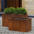 Modern Design Rust Corten Steel Rectangular Flower Planter