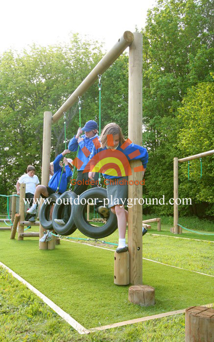 Tyre Walk Balancing Outdoor On Park