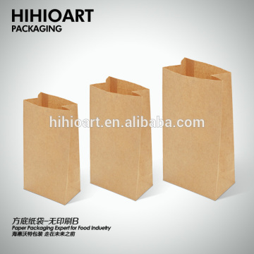 Brown kraft food packaging paper bags