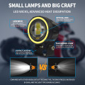 White And Yellow Motorcycle Led Fog Light