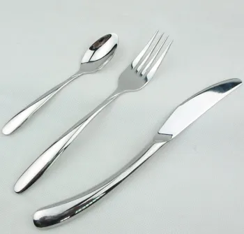 Steel knife and fork set for household use