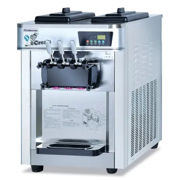 Countertop Soft Ice Cream Machine CE Approved 3 Flavors 24L/Hour Output 8L Capacity