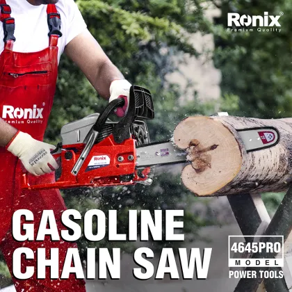 Ronix gasoline chain saw 4645 pro 1800W 3200rpm Engine type 45cc