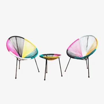 Wholesale Indoor Outdoor Steel Wicker Patio Rattan Acapulco Chair