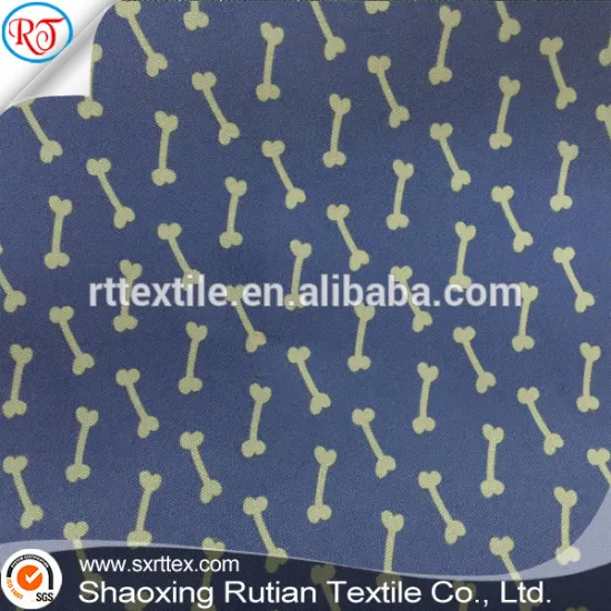 Printed oxford 600D PU coated fabric for dog bed