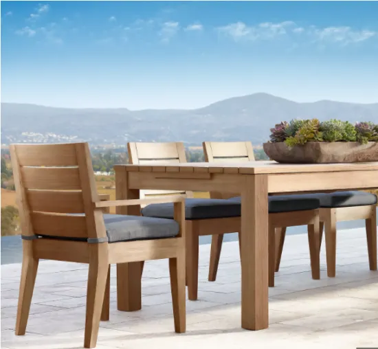 Teak Outdoor Dining Set: Modern Luxury Wooden Furniture
