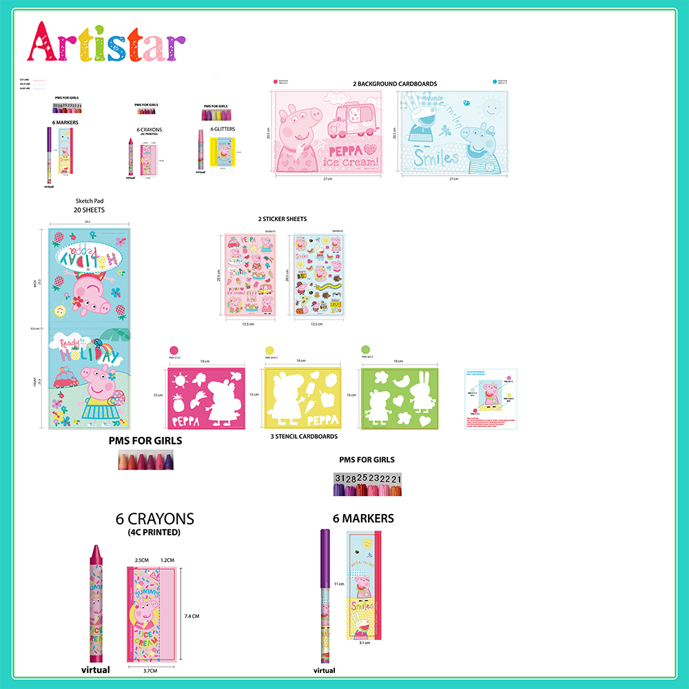 Peppa Pig Activity Coloring Set, High Quality Peppa Pig Activity ...