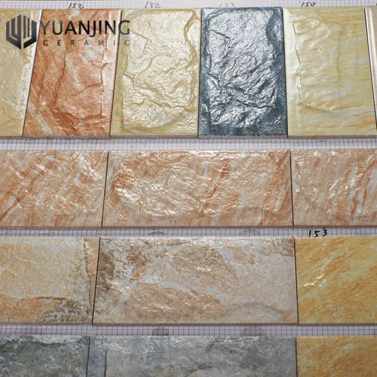 Antique 3D Concave Convex Ceramic Porcelain Exterior Wall Tiles for Villa and Hotel Decoration - 100x200mm