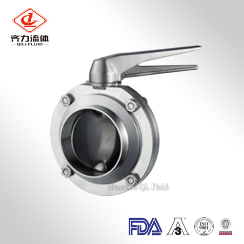 Butterfly Valve With Sanitary Stainless Steel Handle