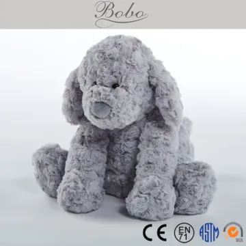 Customised High Quality Cute Grey Plush Puppy Toys