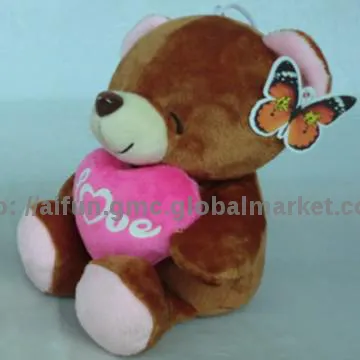 Soft Bear hugging love heart, the Valentine toy for girlfriend