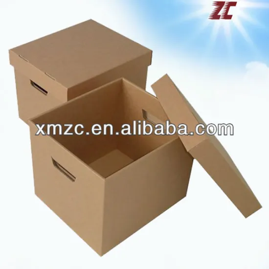3-ply 5-ply Standard Export Corrugated Carton Box with Handle and Lid