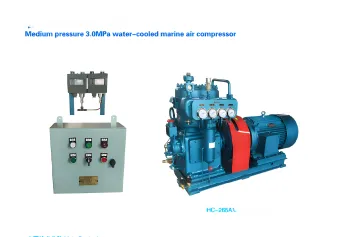 Medium Pressure 3.0Mpa Water-cooled Marine air compressor