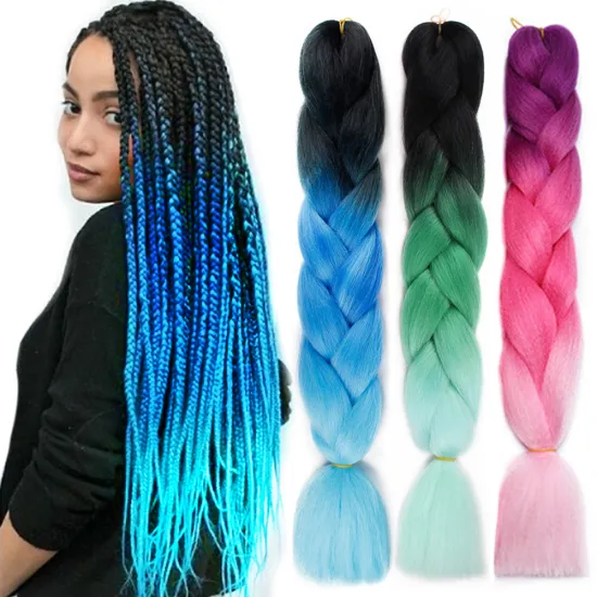 Factory best price Twist Hair Jumbo Braids 24inch 100g Synthetic Crochet Hair Braiding Hair for women 2020