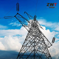 Torre de aço angular confiável para suporte de linha de energia