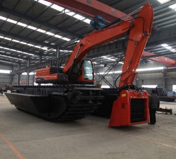 High-efficiency land-water amphibous excavator sale