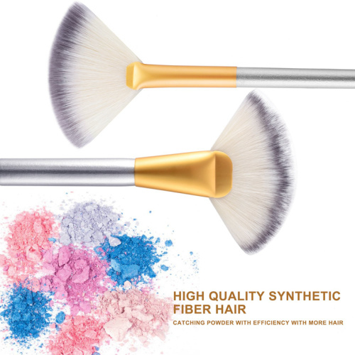 Soft Facial Fan Makeup Cosmetic Brush Multi Use